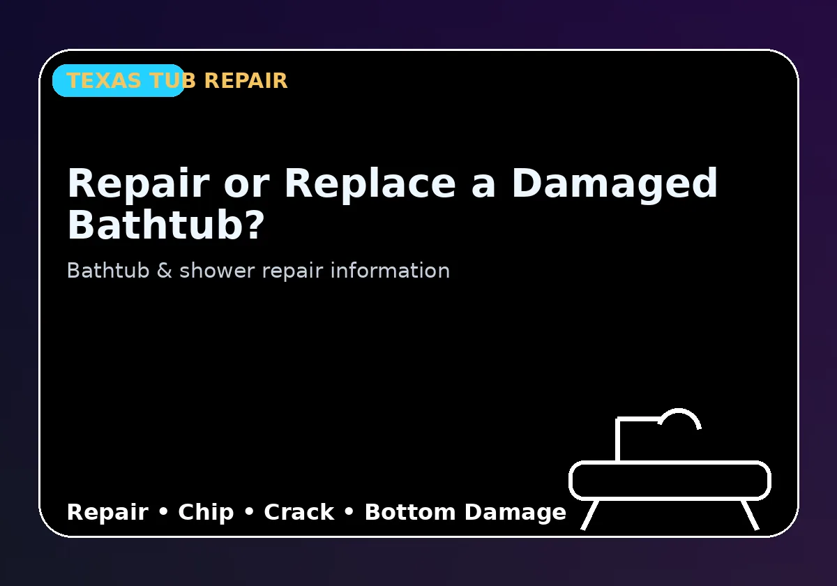 Repair or Replace a Damaged Bathtub? - Texas Tub repair information